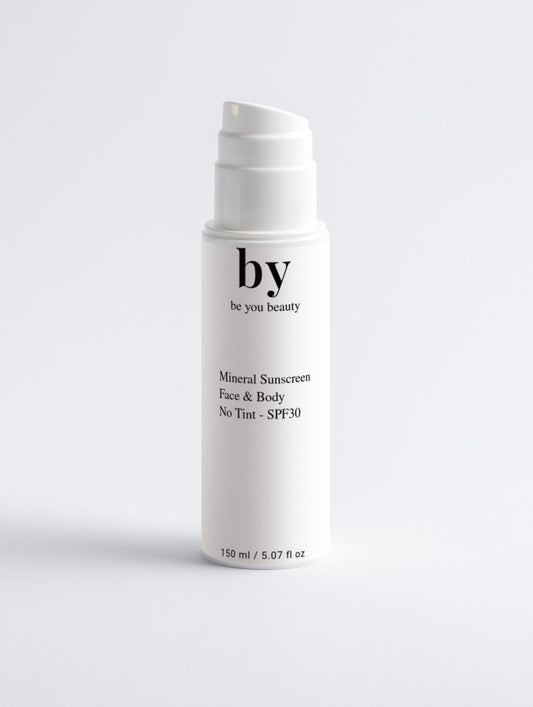 Mineral Sunscreen – Face & Body – No Tint – SPF 30 - Be You Beauty